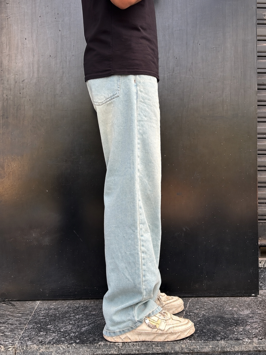 Ice Blue Baggy Denim