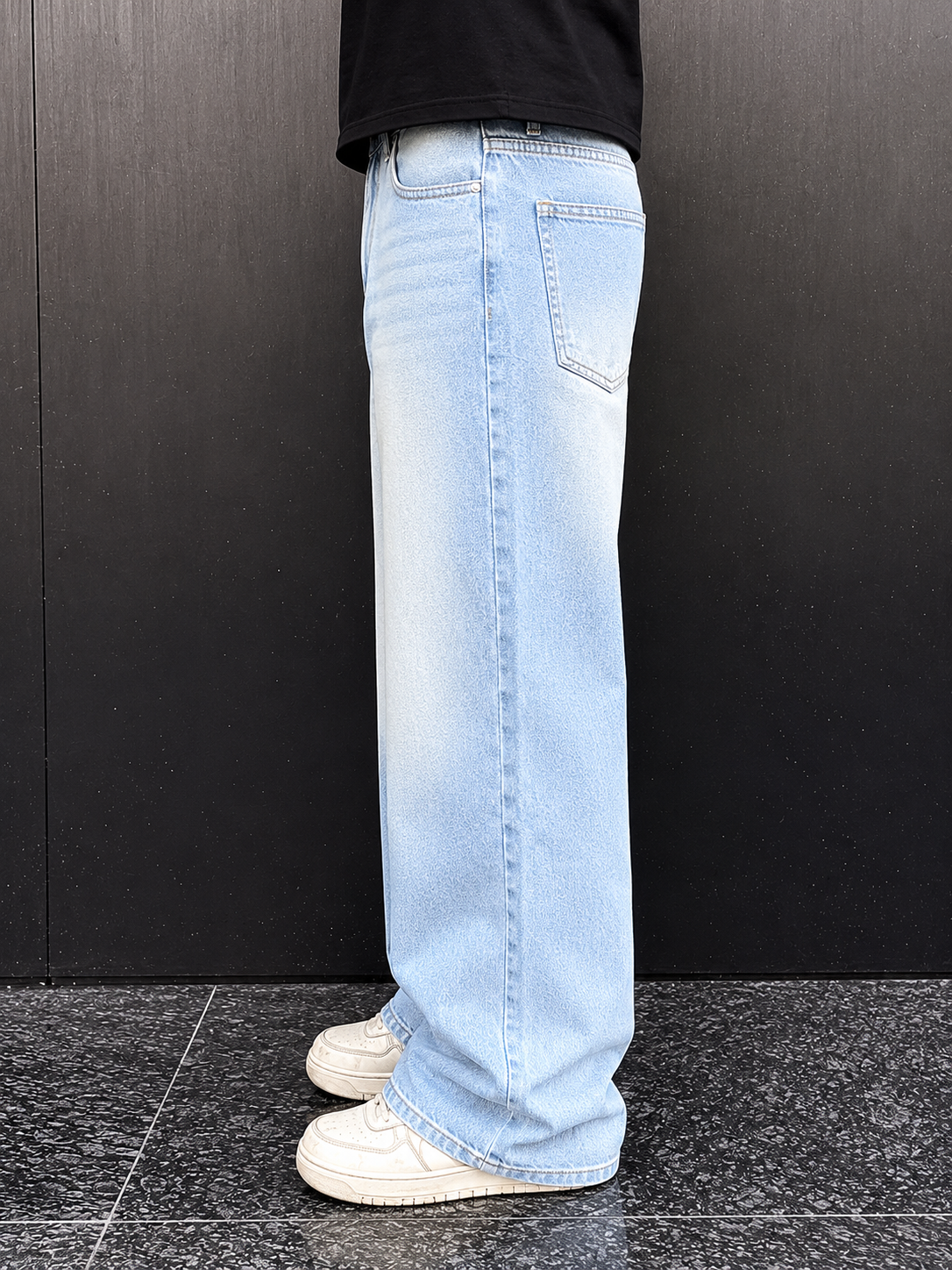 Vintage Sky Blue Baggy Denim
