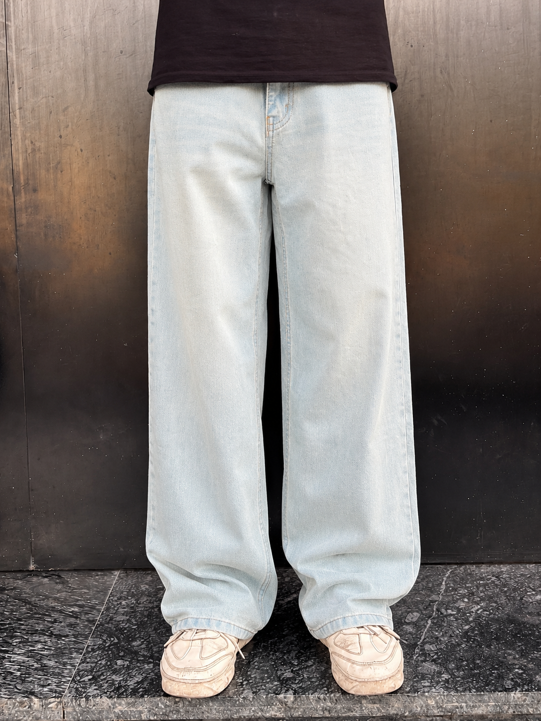 Ice Blue Baggy Denim