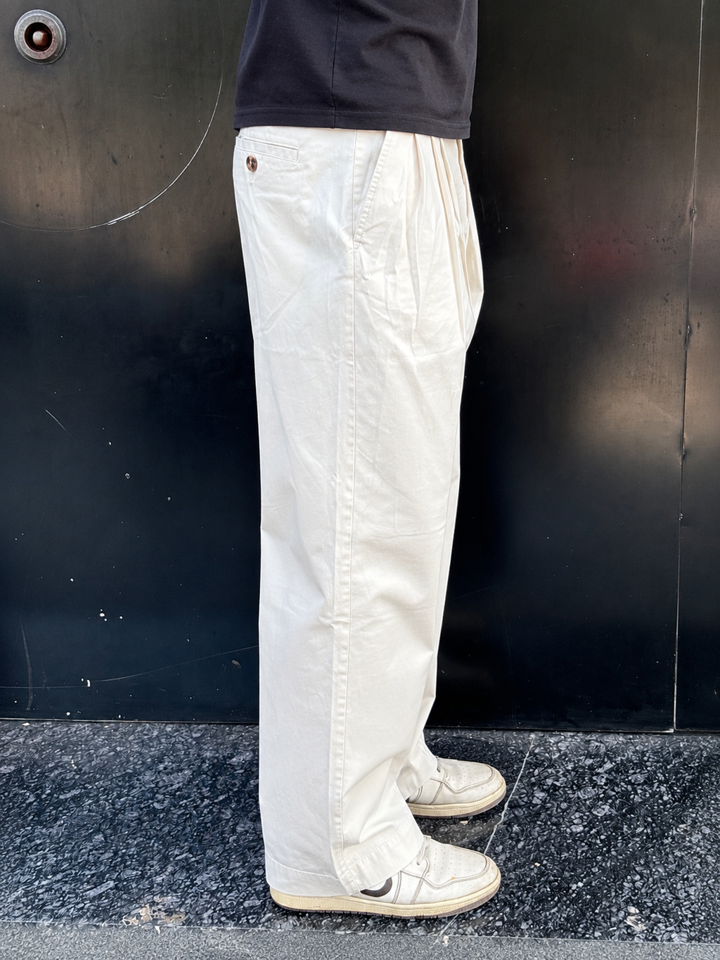 Ivory Korean Wide Leg Pants