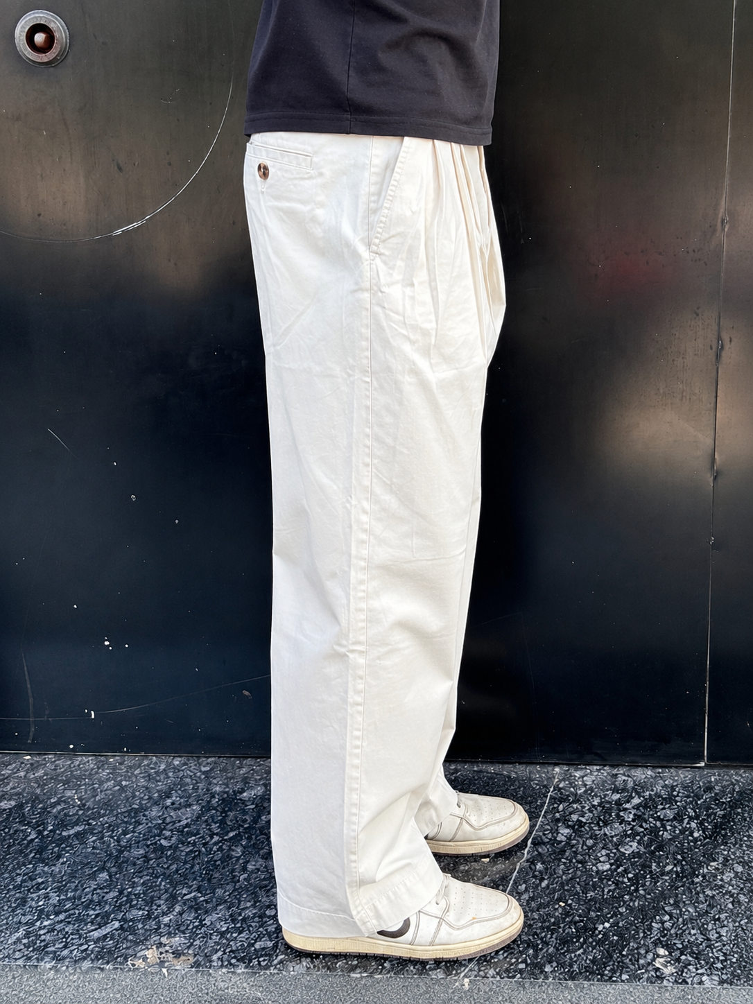 Ivory Korean Wide Leg Pants