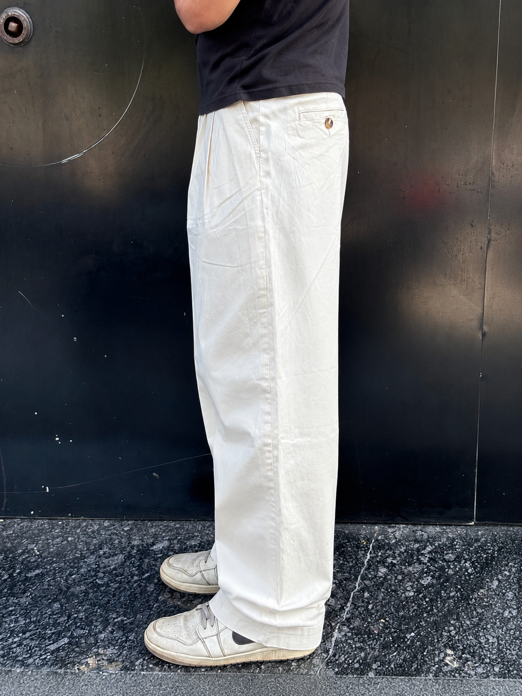 Ivory Korean Wide Leg Pants