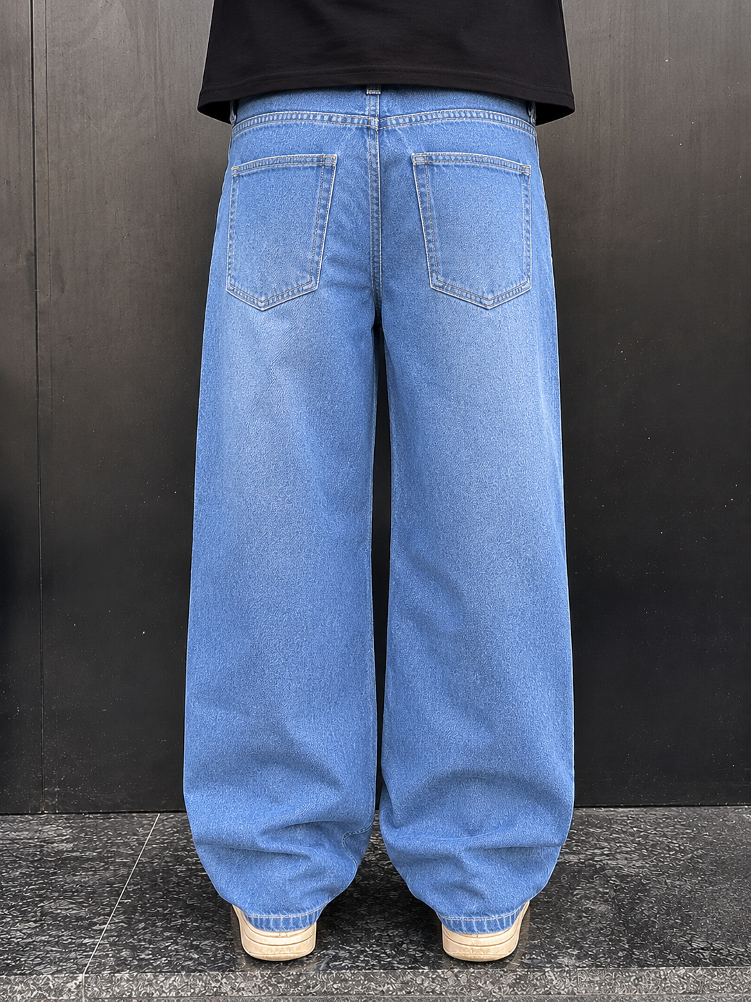 Cloud  Wash Wide Leg Jeans