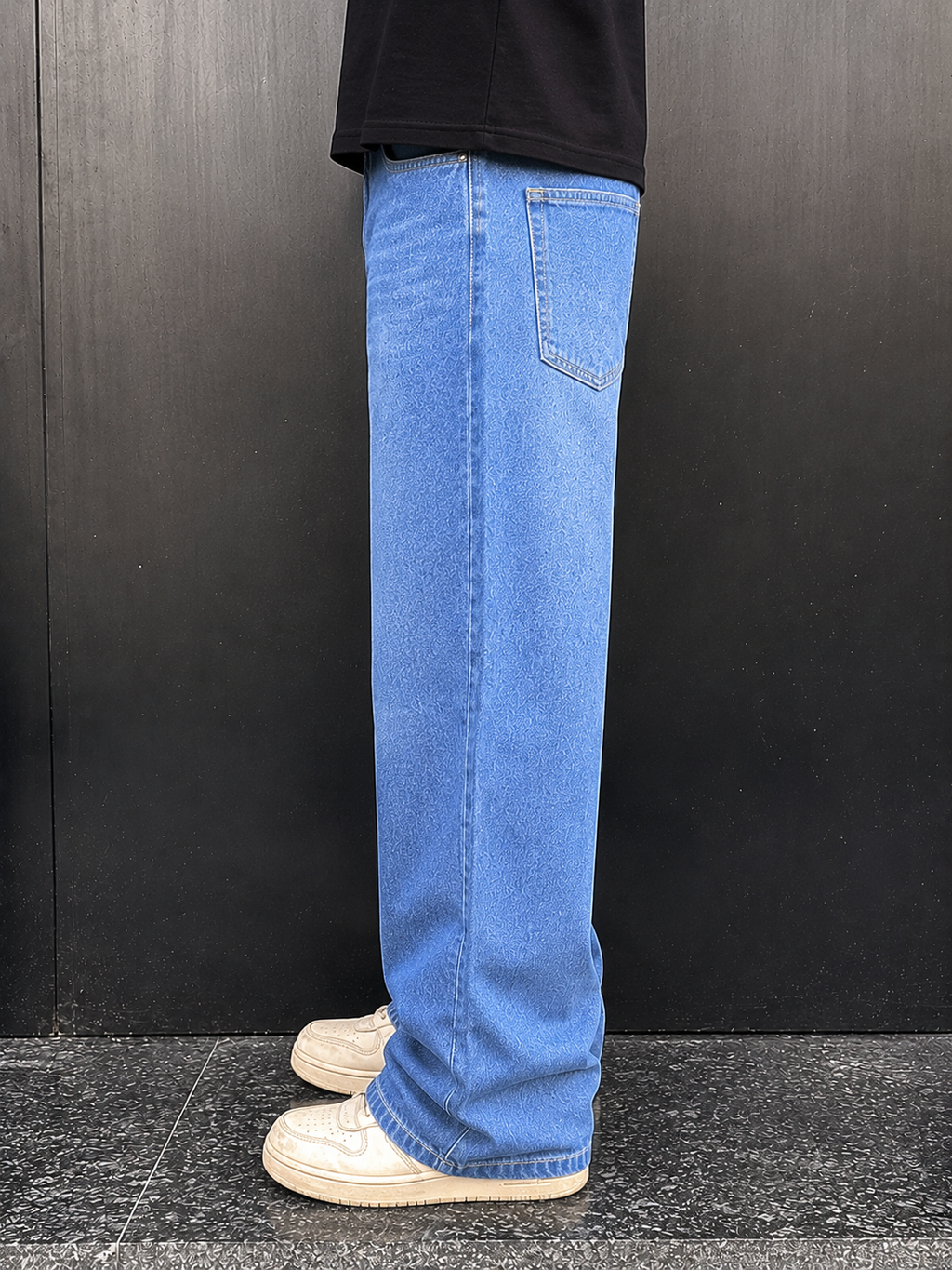 Cloud  Wash Wide Leg Jeans
