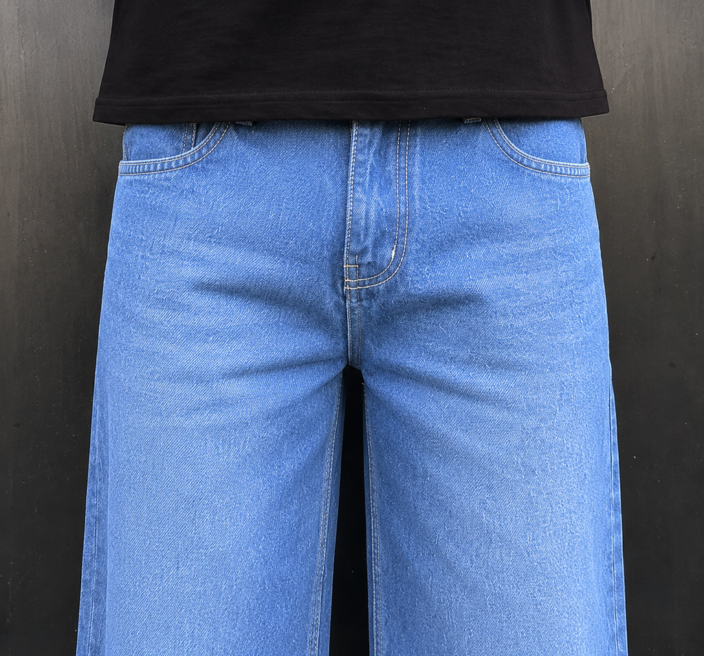 Cloud  Wash Wide Leg Jeans