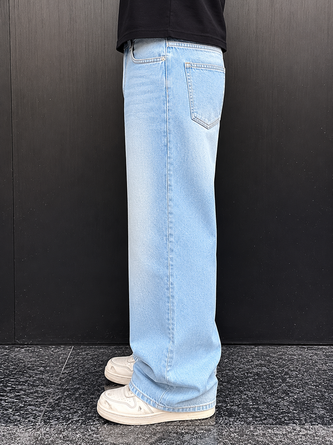 Vintage Sky Blue Baggy Denim